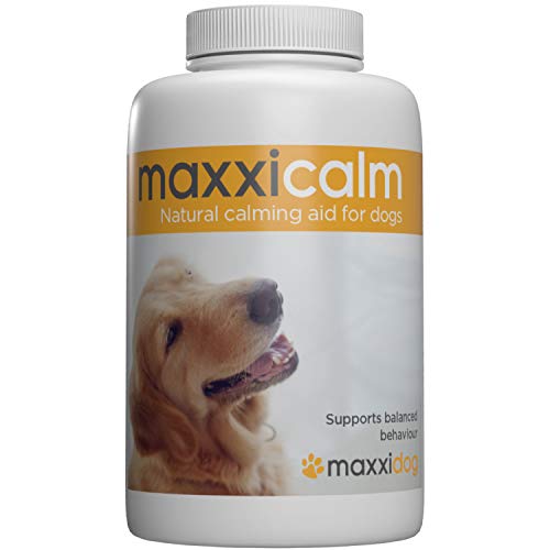 maxxidog - maxxicalm - Ayuda Calmante para Perros – Alivia el Estrés y la Ansiedad - Ingredientes Naturales - No somnoliento - 120 Comprimidos