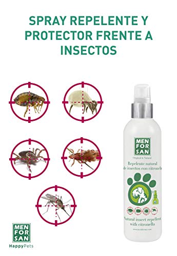 MENFORSAN  Repelente Natural de Insectos con citronela Perros - 250 ml