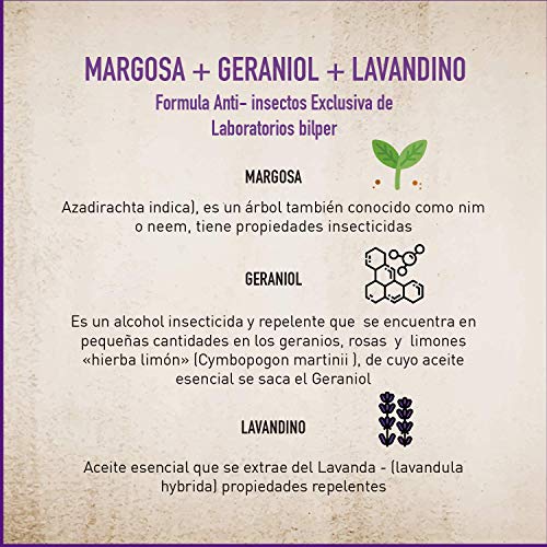 MENFORSAN Spray Anti-Insectos Con Margosa, Geraniol Y Lavandino Gatos - 250 ml