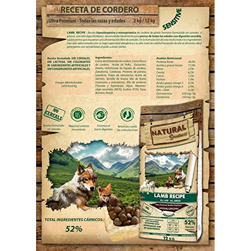 Natural Greatness Lamb Recipe Alimento Seco Completo para Perros - 12000 gr