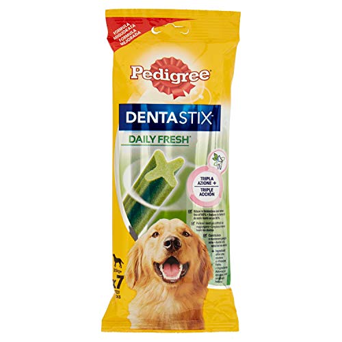 Pack de 7 Dentastix Fresh de uso diario para higiene oral y contra mal aliento para perros grandes