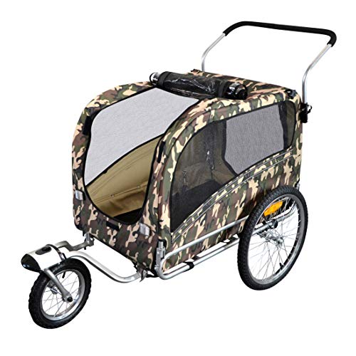 PAPILIOSHOP ARGO Remolque y carrito cochecito para el transporte de perro perros mascota por bici bicicleta carro bicicletas silla de paseo