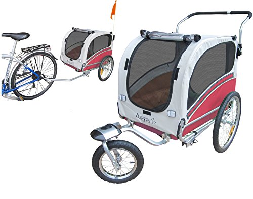PAPILIOSHOP ARGO Remolque y carrito cochecito para el transporte de perro perros mascota por bici bicicleta carro bicicletas silla de paseo
