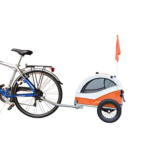 Papilioshop Kuma Remolque de Bicicleta y Carrito para Perro pequeño Mascotas (Naranja)