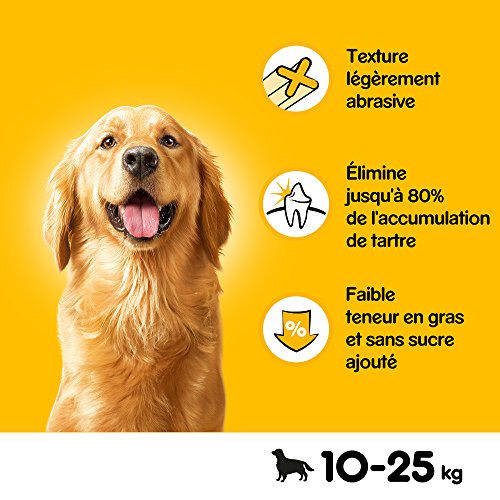 Pedigree - Barritas Dentastix para perros, 4x4x(7pc/270gr)= 4,32 kg .112 ud diaria para higiene oral