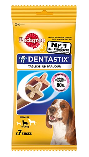Pedigree Dentastix, Premios para Perros Medianos, 180 gr, 7 barritas