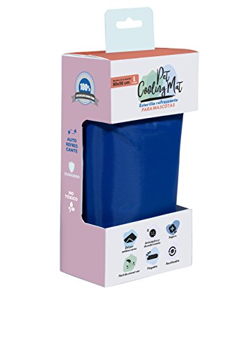 Pet Cooling Mat DA9-1016 Esterilla Refrescante Azul, Large, 90 x 50 Cm, Un tamaño