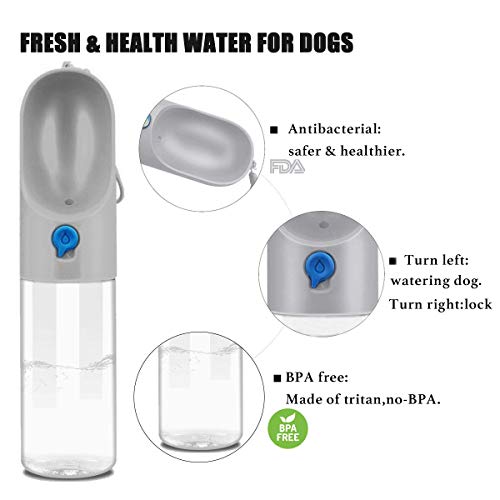 PETKIT Botella de Agua de Viaje para Mascotas EVERSWEET, tamaño único, Color Gris