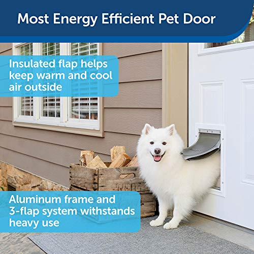 PetSafe - Puerta de Aluminio para Mascotas Extreme Weather de tamaño Mediano, 2,04 kg