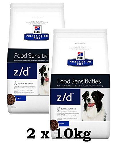 Pienso para perros Hill's Prescription Diet z/d libre de alérgenos, 2 unidades de 10 kg (20 kg en total)