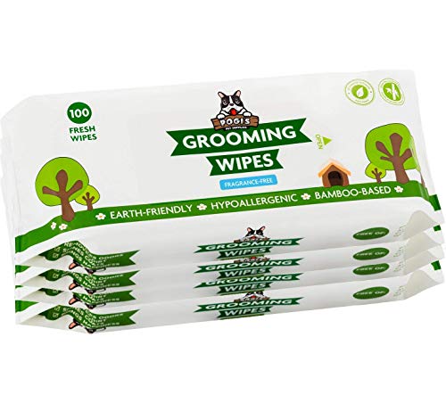 Pogi's Grooming Wipes - Toallitas húmedas - 400 toallitas desodorantes para Perros - No perfumadas, Naturales, Extra Grandes, biodegradables