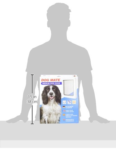 Puerta para Perro Mediano Dog Mate, 215 W, Color Blanco