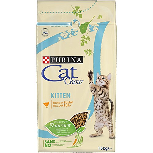 Purina Cat Chow Comida Seco para Gatitos Rico en Pollo - 1.5 Kg