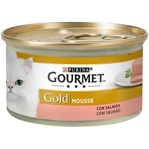 Purina Gourmet Gold Mousse comida para gatos con Salmón 24 x 85 g