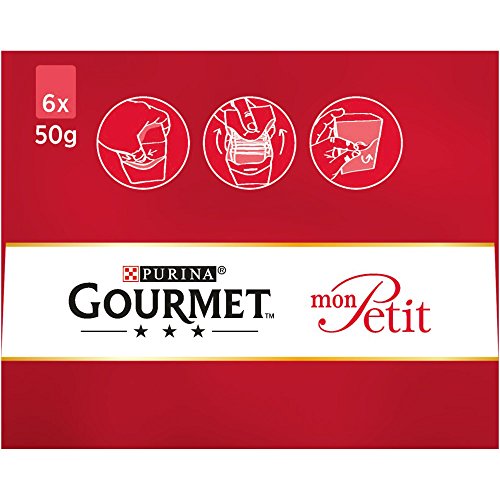 Purina Gourmet Mon Petit conmida para gatos con Pato, Pollo y Pavo 8 x [6 x 50 g]