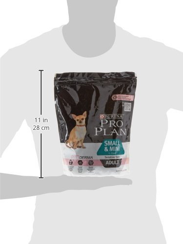 Purina Pro Plan Small & Mini, Comida Seco para Perro Adulto con Optiderma, Sabor Salmón - 700 g (pack con 2 unidades)