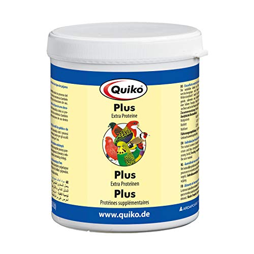 quiko Plus – Extra Proteínas para Pájaros de todos los tipos de pájaro Ornamentales, lata, 1er Pack (1 x 400 g)