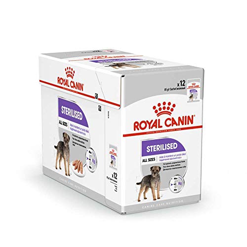 ROYAL CANIN STERILISED Paté para Perros Esterilizados, Caja Completa 12 x Sobres 85 gr