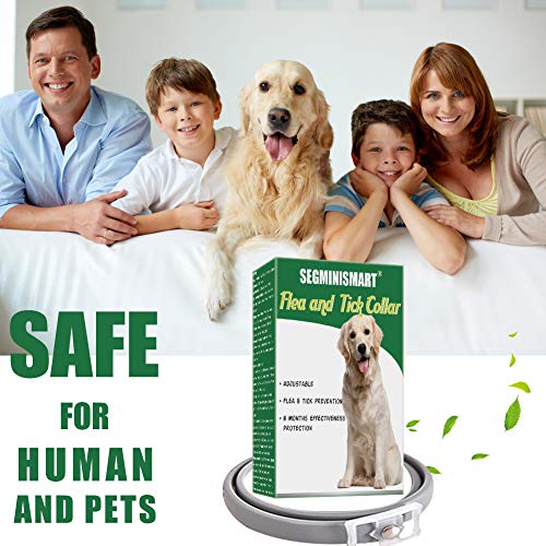 SEGMINISMART Collar Antiparasitos Perros,Collar de pulgas,Collar Antiparasitos para Perros y Gatos,Collar Anti Mosquitos Tamaño Ajustable