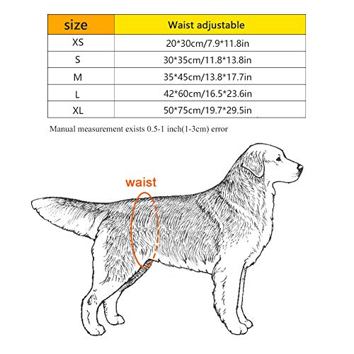 TOPINCN Ropa Interior para Perros Tela de Poliéster Pantalones fisiológicos Flexibles Cachorro Mujer Pañal Sanitario para Perros pequeños, medianos y Grandes(S- Negro)