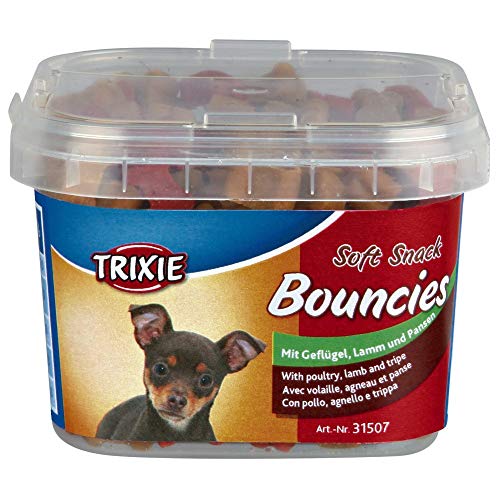 TRIXIE 31507 Soft Snack Bouncies, 140 g, Ave, Cordero y Tripa