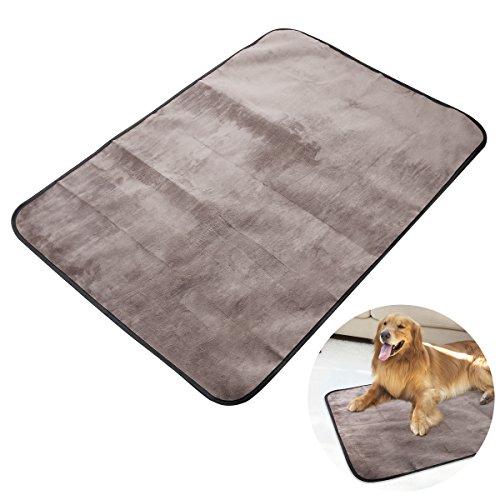 UEETEK Manta para mascotas, impermeable y de felpa manta para perros con bolsa de transporte portátil para perros Perrito Gato aplicaciones para exteriores,100 * 70CM (L * W)