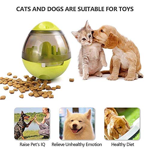 UIQELYS Iq Treat Ball, Pelota interactiva para Mascotas Pelota dispensadora de Comida para Perros y Gatos, Chew Ball Limpieza de Dientes Bola para Perros Rompecabezas Juguetes Alimentación Lenta