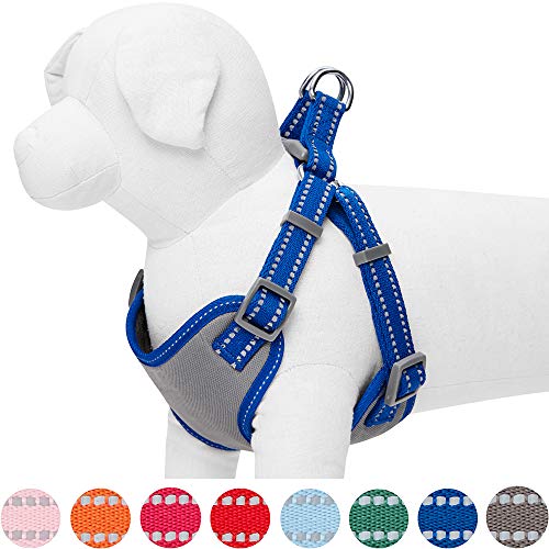 Umi. by Amazon - Pastel - Arnés tipo chaleco para perros reflectante L, contorno del pecho 74-98 cm, arneses ajustables para perros (azul marino)