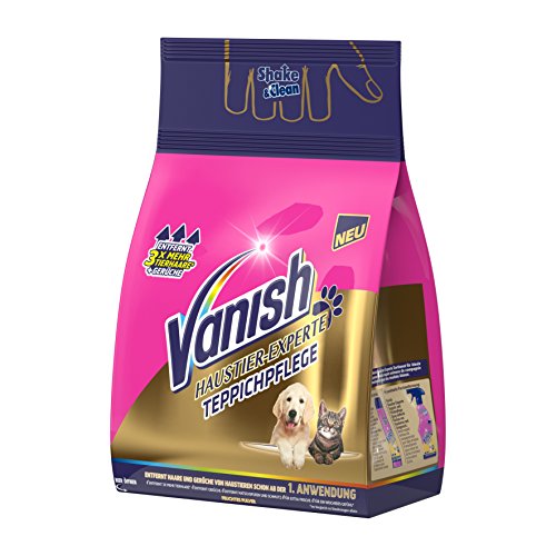 Vanish mascotas de Expertos, – Alfombra Almohadilla Limpieza y Cuidado, polvo, 750 g