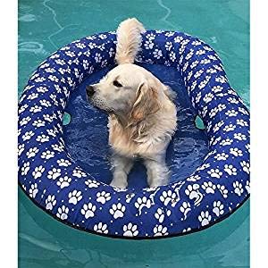 Vercico Flotador Inflable para Perros Balsa Flotante para Perros Adultos y Cachorros Balsa de Juguete para Piscina