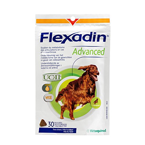 Vetoquinol Flexadin Advance Envace con 30 Comprimidos de Alimento Complementario Dietético para Perros