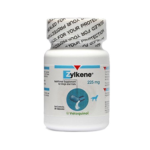 Vetoquinol Zylkene Envase con 30 Comprimidos de Complemento Alimenticio para Perros y Gatos - 225 MG