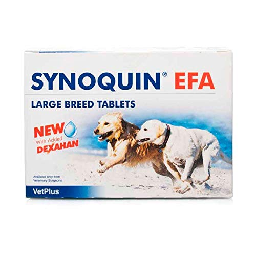 Vetplus Synoquin EFA  - Suplemento  para perros razas grandes, 120 Comprimidos