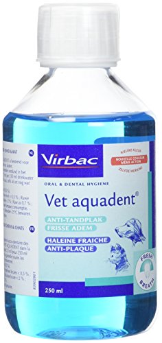 Virbac Vet Aquadent 250ml (Mejora la salud bucodental). Para perros y gatos.