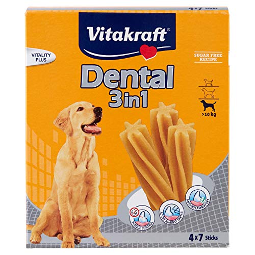 VITAKRAFT Vita Fuerza Cuidado Dental Snack para Perros Multi Pack Dental 3 en 1 Sticks