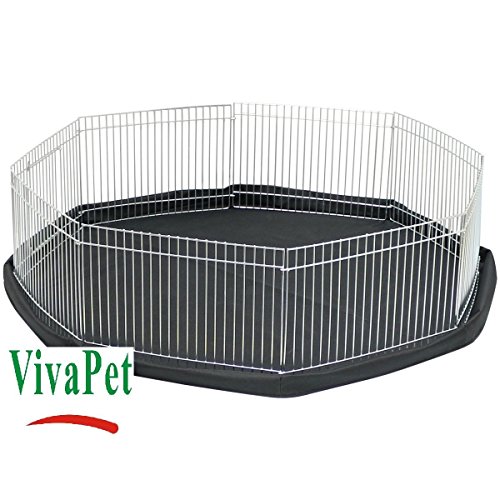 VivaPet - Parque para Animales con Paneles Laterales, Octogonal, para roedores y Cachorros, con 8 Paneles, pequeño, 86,36 cm