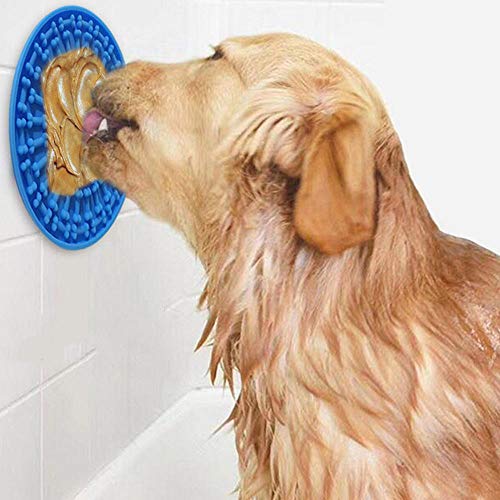 Volwco - Alfombrilla de silicona para perro o mascota, para baño o ducha, juguete de secado de distracción para perros y gatos, juguete de secado con succión muy fuerte, para perros y divertidas ducha