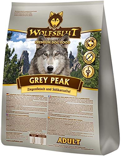 Wolfsblut Grey Peak Adult, Alimento Deshidratado para Perro, Sabor Cabra y Boniato- 2 kg
