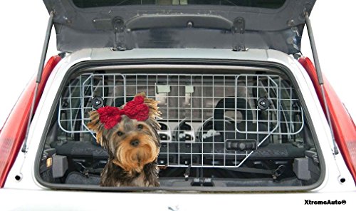 XtremeAuto - Rejilla metálica para transporte de perros en coche, incluye llavero de regalo