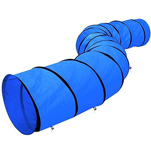 Yaheetech Túnel de Agilidad Ejecicio para Mascotas Perros 546 cm Plegable Diámetro 60 cm Azul