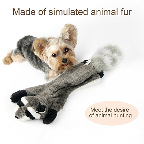 Yami 3 Paquetes Perro Squeaky Masticar Juguetes Sin Relleno de Juguetes para Perros Plush Animal Dog Toys para Pequeño Perro Mediano