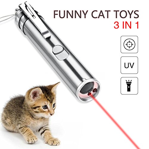 YAMI Juguetes para Gatos Cat Juguetes interactivos para Gatos 3 en 1 Juguetes Divertidos para Gatos con USB cargable