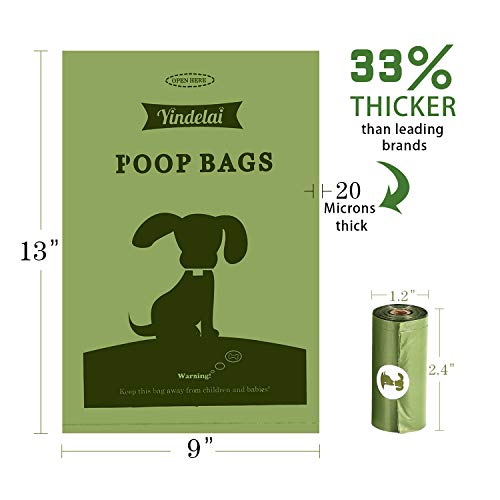 yingdelai Bolsas para Excrementos de Perro 26 Rollos, Total 390 Bolsas Poop Bag para Perro Biodegradable Grandes Animales