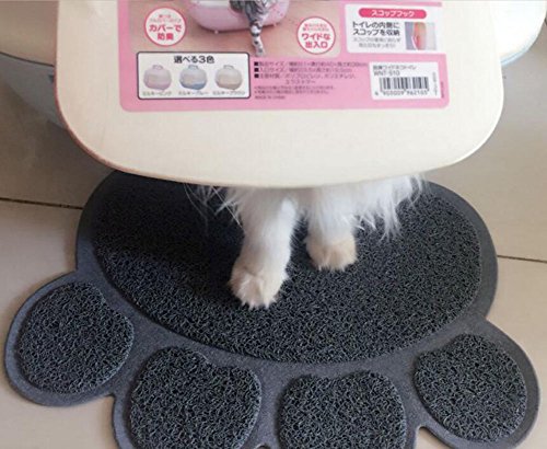 Ylen Forma de Pata PVC Manta de Estera del Perrito Gato Antideslizante Alfombra del Plato del Alimento de Animal Doméstico