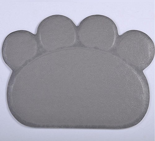 Ylen Forma de Pata PVC Manta de Estera del Perrito Gato Antideslizante Alfombra del Plato del Alimento de Animal Doméstico