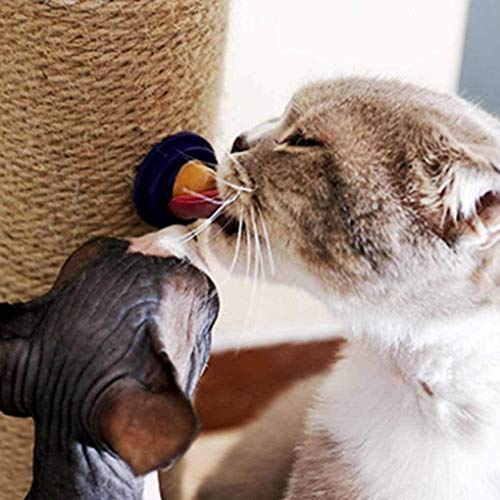 Aoyo 1pcs / 2pcs del Gato Nutrición Gel sólido de la Bola de Hierba gatera azúcar Bola Nutre Dentro Gatito Snacks Pet Food (Color : 2, Size : 4cm)