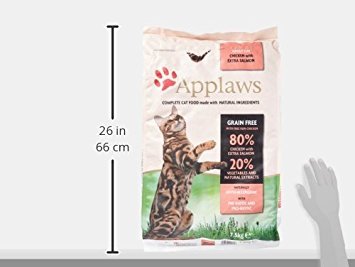 Applaws Comida seca para gatos, pollo y salmón extra/adulto, 7.5 kg