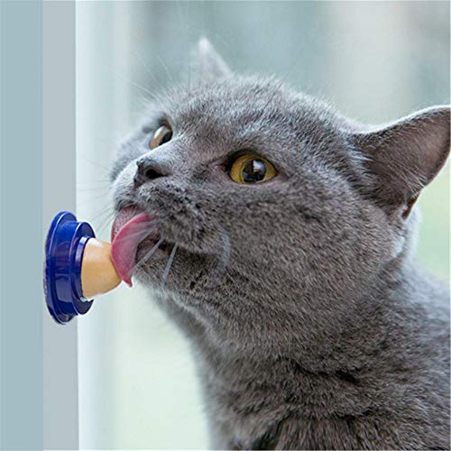 Armba Merienda Saludable para Gatos Catnip Sugar Candy Licking Nutrición sólida Energy Ball Toys (Salmón)