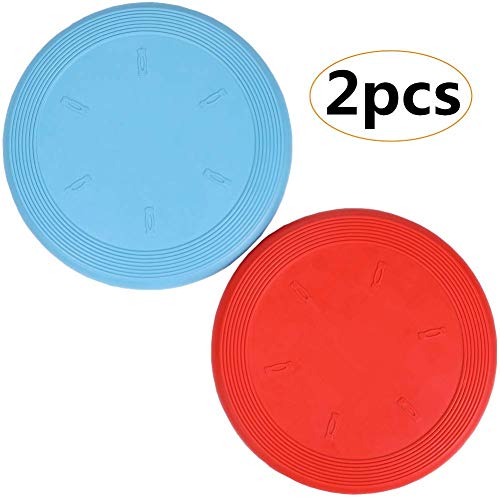 Basic Juguete Perro Flyer, Paquete de 2, (Rojo + Azul) 7,5 Pulgadas