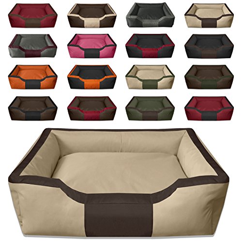 BedDog® Bruno Beige/Marron XL Aprox. 100x85cm colchón para Perro, 15 Colores, Cama para Perro, sofá para Perro, Cesta para Perro